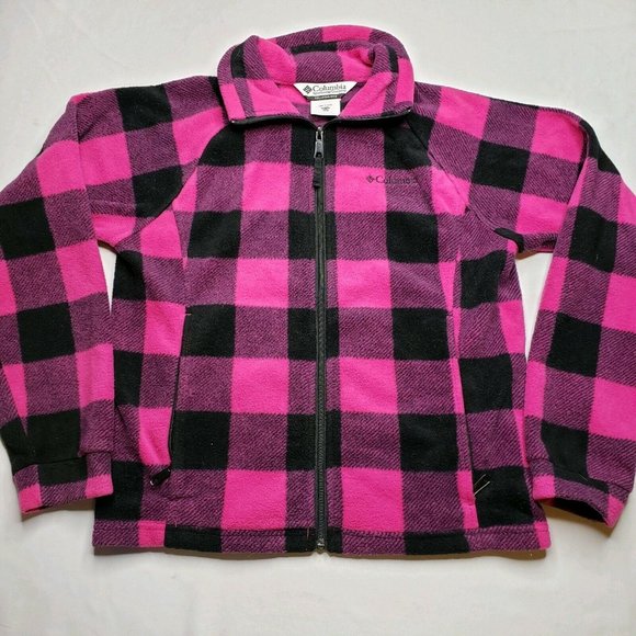 Columbia Fleece Full Zippered Jacket Sz 14/16 - Picture 2 of 7